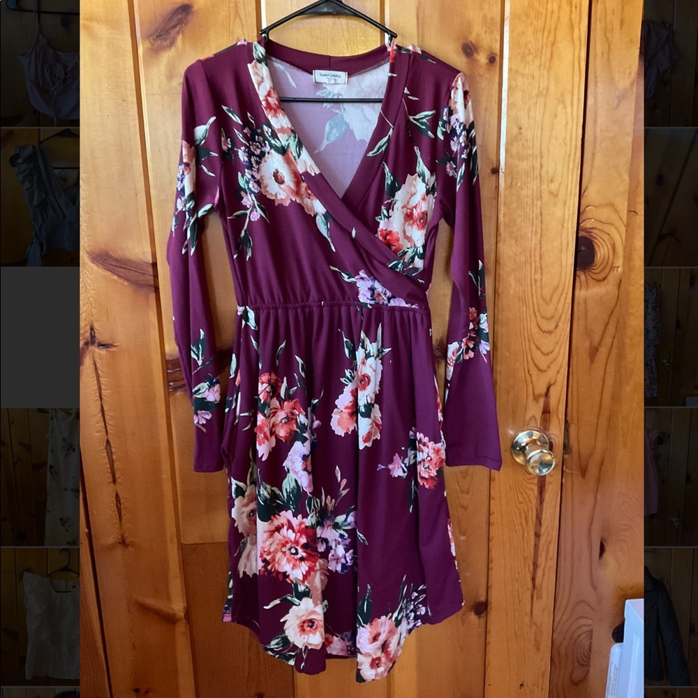 Burgundy dress